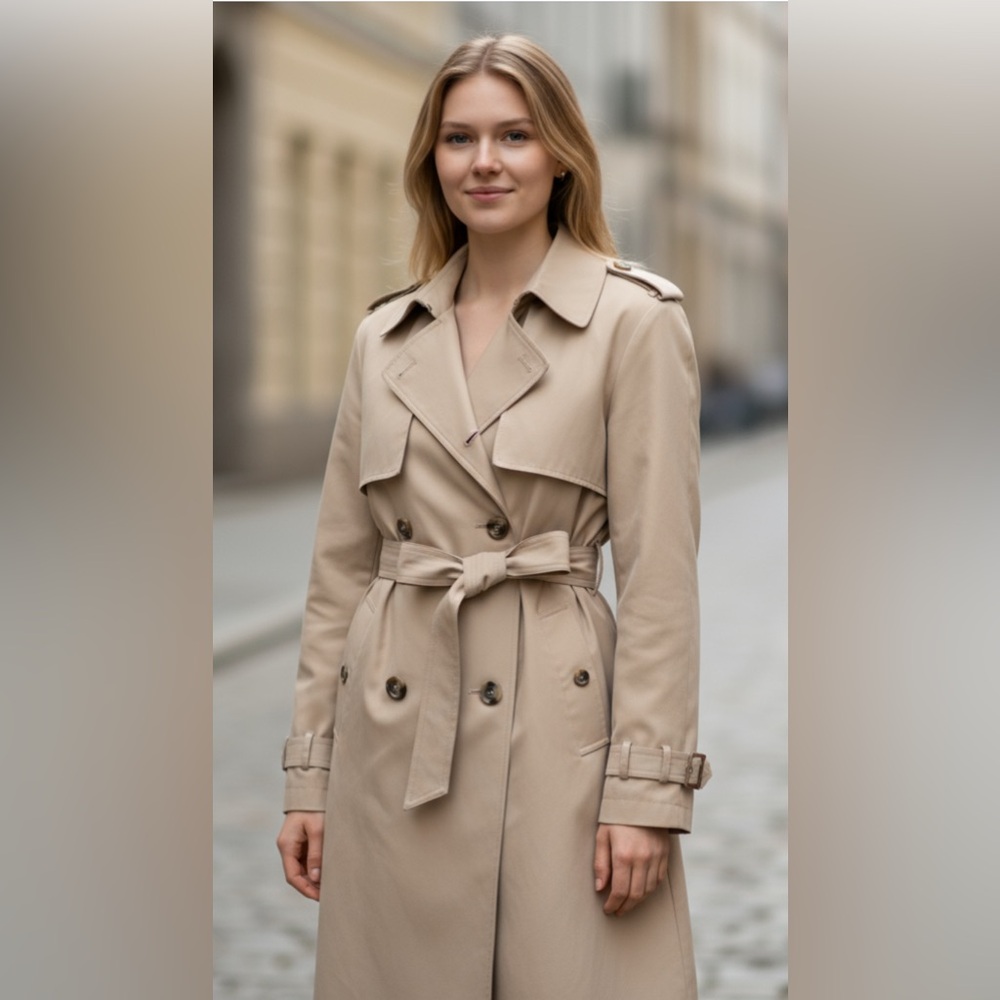 Chic Tan Trench Coat for Women PTP 25"